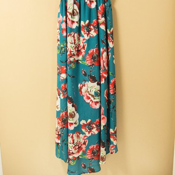 Lucky Brand 100% Silk Faux Wrap High Low Dress XS - Picture 8 of 9